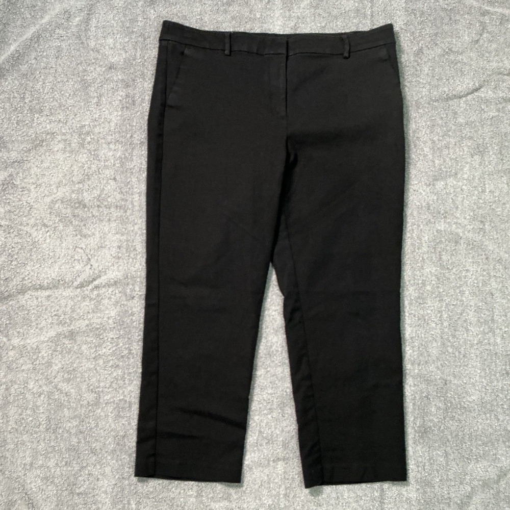Loft Outlet Riviera Slim Pants Black Ankle Trousers Womens Size 14 RN140923